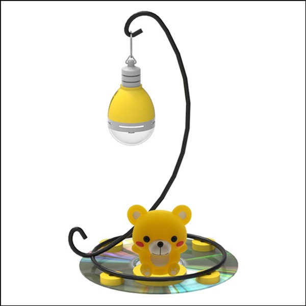 LED 미러볼 조명등(노란 곰)