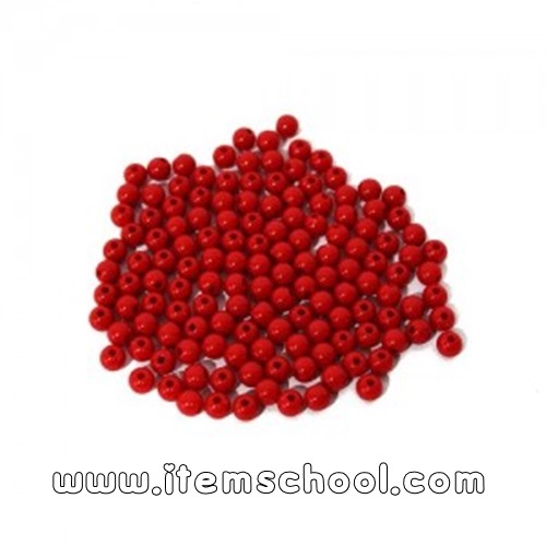 플라스틱구슬(빨강)(50g)(약450개입) 6-1