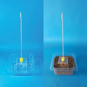 투명한 사각 플라스틱 그릇 온도계 꽂이 포함