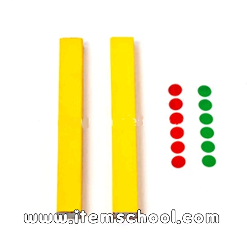 노란색 막대자석大(2개1조)스티커 포함 3-1